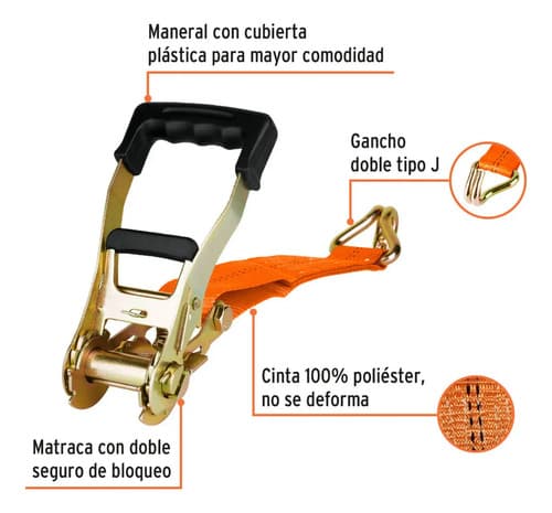 Sujetador Matraca Malacate Linga 5tn 9m 150mm Truper 9 Metro