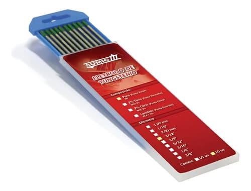 Electrodo De Tungsteno Puro Verde Para Tig  2.4 Mm