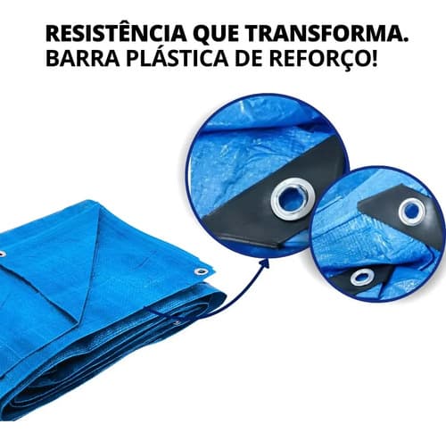 Lona Impermeable De Polietileno Azul Reforzada 2x3
