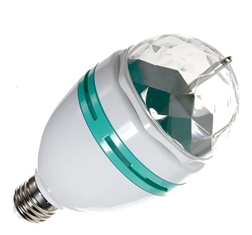 Lámpara Led Bulbo E27 Rgb Giratoria Colores 3w Tbcin Multicolor
