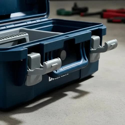 Caja Herramientas Plastica Mediana 45cm Bremen Color Azul