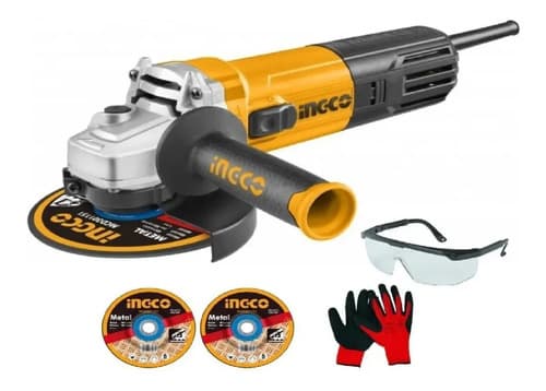 Amoladora Angular Ingco 4½ 1050w Industrial Ag10508 Naranja 50 Hz/60 Hz