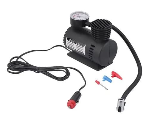 Compresor Inflador Aire Metal Auto Neumatico Portatil Color Negro Fase Eléctrica Bifásica
