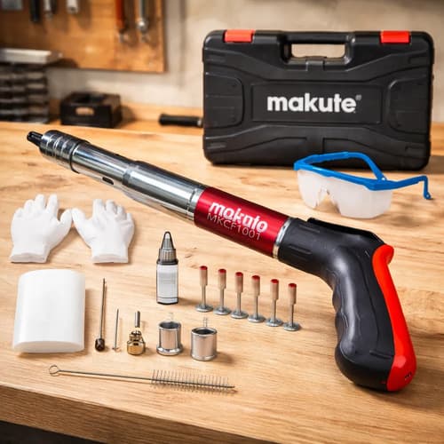 Pistola Clavadora Fulminante Completa Profesional Makute
