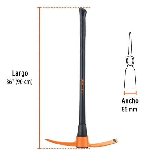 Pico Punta Pala 4 Lb Cabo Fibra Vidrio Truper Tp-4m