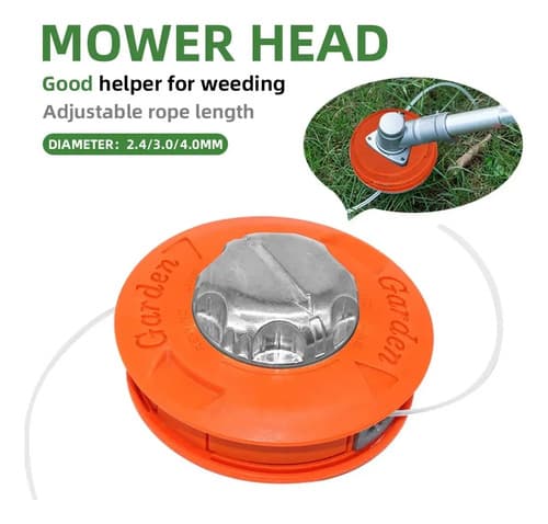 Cabezal Universal Automático Para Desmalezadora Con Punta De Aluminio Reforzado Naranja Claro