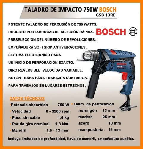 Amoladora Angular Bosch Professional Gsb 13 Re + Gws 850 Azul