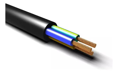 Rollo Cable Bajo Goma 3x2 Mm Negro - Tramo X 30 Metros
