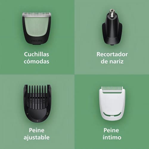 Philips Multigroom Serie 3000, Recortadora Todo En Uno Kit 1 Negro