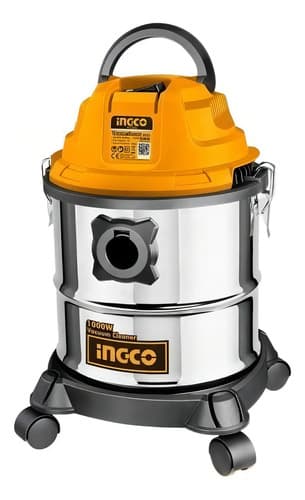 Aspiradora 12lt 1000w Super Select Ingco Vc12202 - Smf Color Anaranjado Y Plateado Naranja/plata