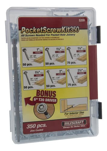 De Tornillos Torx 350 Pocketscrewkit Milescraft