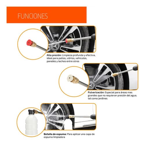 Hidrolavadora Daewoo Inalámbrica Dax65-li Pistola Portátil Color Naranja 50 Hz/60 Hz