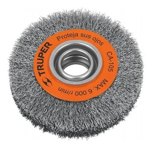 Cepillo Alambre Acero Amoladora Banco 6 Pulgada Truper 11526 Naranja