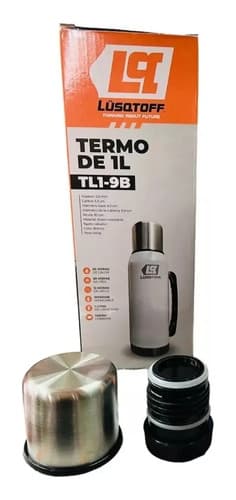Termo Matero Acero Inox Lusqtoff Tl1-9b Tapón Cebador Blanco Color Blanco