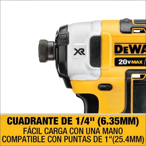Atornillador De Impacto Dewalt Dcf887m2-b2 1/4 Sin Carbones Color Amarillol