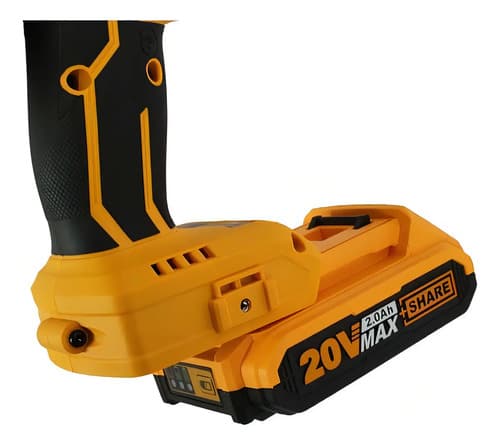 Taladro Inalámbrico Ingco 20v Con 2 Baterías Y Velocidad Variable Amarillo