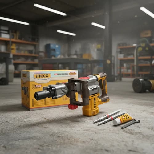 Demoledor A Bateria Ingco 20v 16j 35mm Sin Bat Sin Carg Naranja Claro