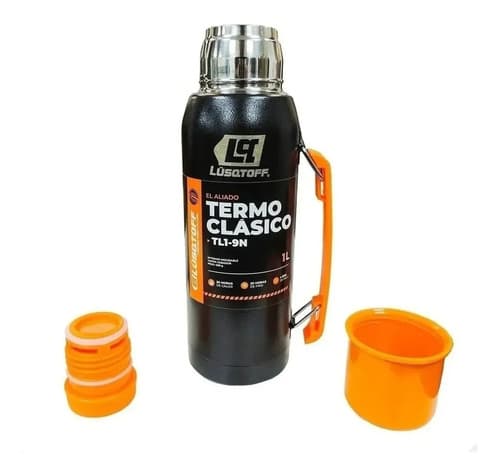 Termo Lüsqtoff Tl1-9n 1l Negro Acero Inoxidable Negro