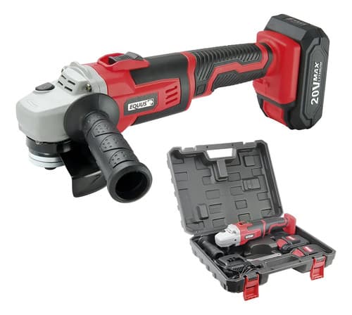 Amoladora Inalambrica Equus 7601 Brushless 20v 1 Batería 4.0 Rojo