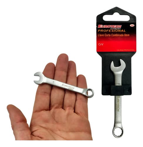 Llaves Combinadas Cortas - 8 10 13mm - Juego X3 | Eurotech Gris