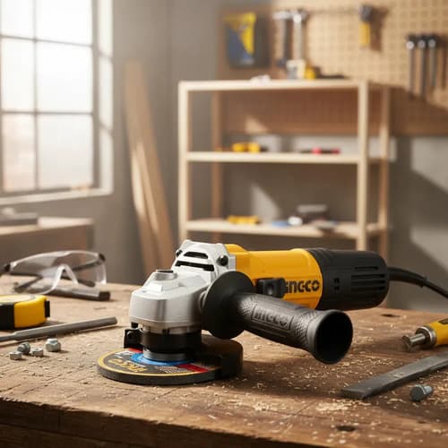 Amoladora Velocidad Variable 900w Ag900285 Ingco Naranja
