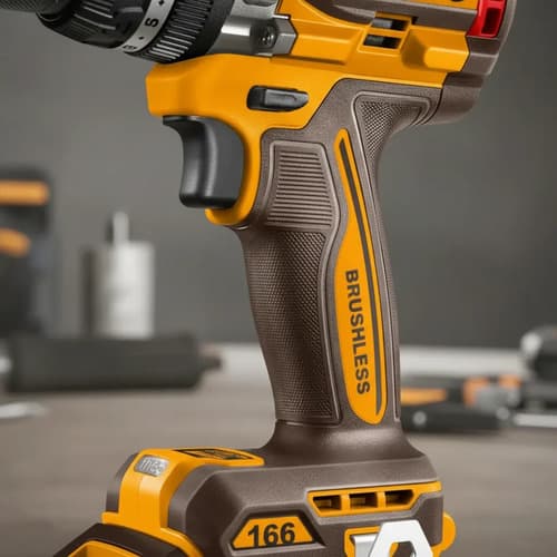 Taladro Percutor 166nm 20v Ingco + 2 Bat 5.0ah + Cargvalija Naranja Claro
