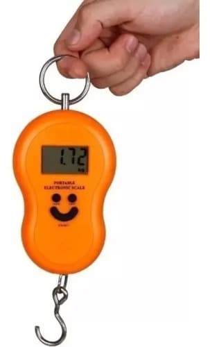 Báscula Digital Tomate 50kg Con Gancho Y Función Tara Para Viaje Y Pesca