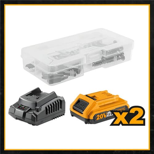 Taladro Atornillador Rotomartillo 20 V Ingco Con Accesorios Amarillo