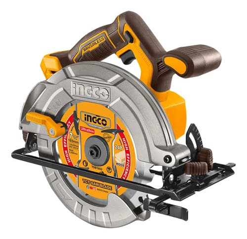 Sierra Circular Inalámbrica 7 1/4 Con Bat 4.0ah Y Cargador Color Amarillo Frecuencia Naranjo Ingco Industrial Csli1851