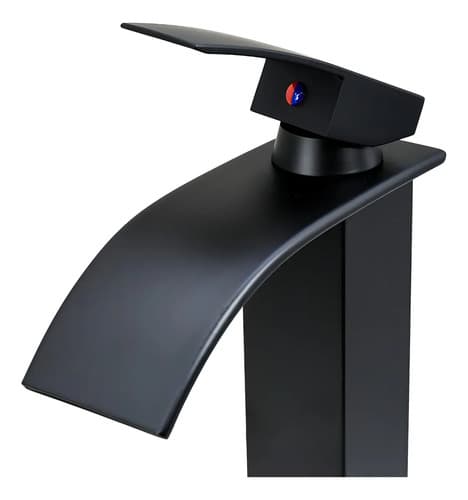 Canilla Negra Alta Para Lavatorio Italomix Lh-3320 Negro Mate
