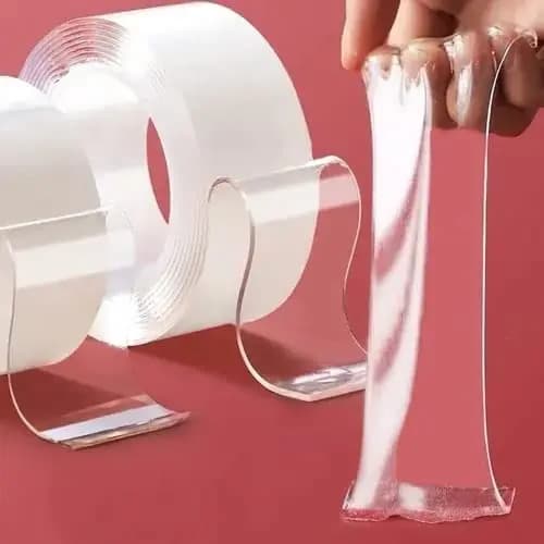 Pack X3 Cinta Doble Contacto Cinta Doble Faz Cinta Magica 5m Color Transparente