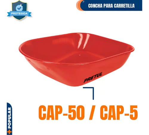 Carretilla Pretul Co-5r De Acero Con 80 L De Capacidad Rojo