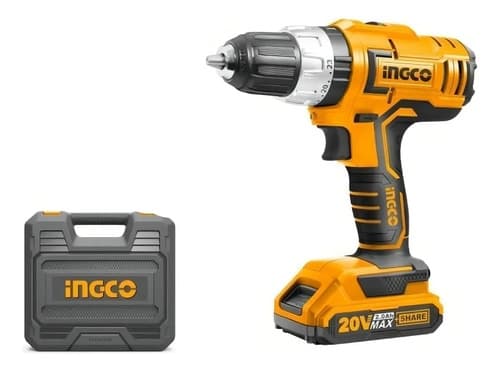 Taladro Percutor 13mm +2 Bat.+carg Ingco 20v Cidli20031 *ub* Color Naranja/negro Frecuencia 50 Hz/60 Hz