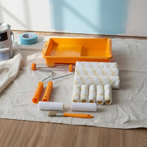Set Kit Rodillo Pintura + Bandeja 14 En 1 Ingco Hktcb862302