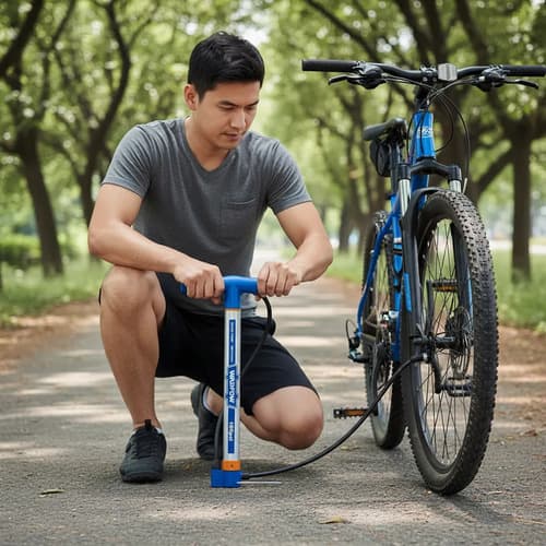 Inflador De Mano 160psi Wadfow Wpp1c01  Azul