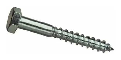 Tornillo Tirafondo Hexagonal Zincado 3/16 X 1 X300 Uni Tel