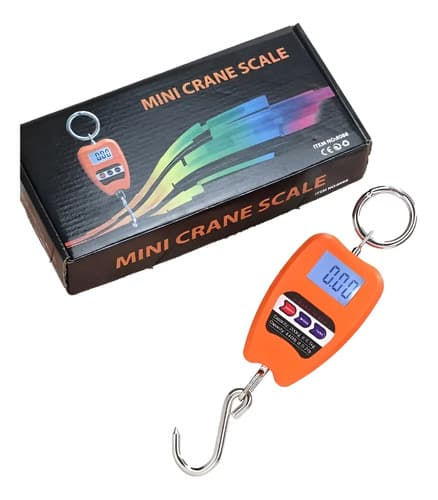 Balanza Digital Portátil De Mano Hasta 50 Kg. Valija Pesca Color Amarillo