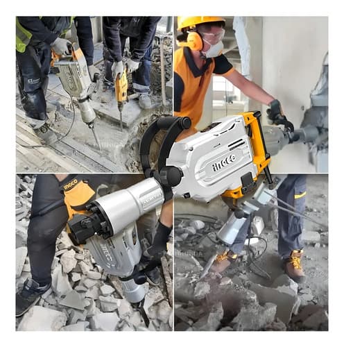 Martillo Demoledor Ingco 1700w 50j 16kg . Pdb17008 - Smf Color Gris