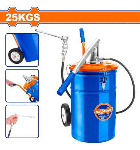 Engrasador Lubricador Manual 25kg Acero 295mm Wadfow