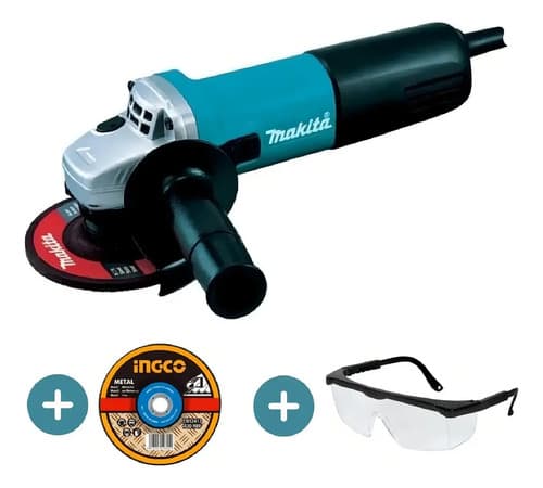 Miniamoladora Angular Makita 9557hng Color Turquesa 840 w 220 v + Accesorio