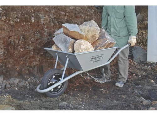 Carretilla Calibrada 65l C/rueda Maciza Tramontina 77714/235 Gris