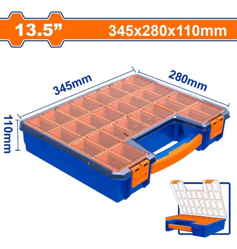 Organizador Plástico De 12 Espacios 345x280x110mm Wadfow Azul