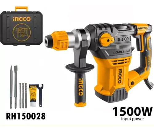 Rotomartillo Sds Plus Ingco Rh150028 1500w 850rpm 5.5j 4400 Amarillo 50 Hz/60 Hz