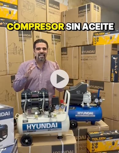 Compresor De Aire Portátil Hyundai Roraima De 50 Litros Y 2 Hp Con Kit Azul 60 Monofásica