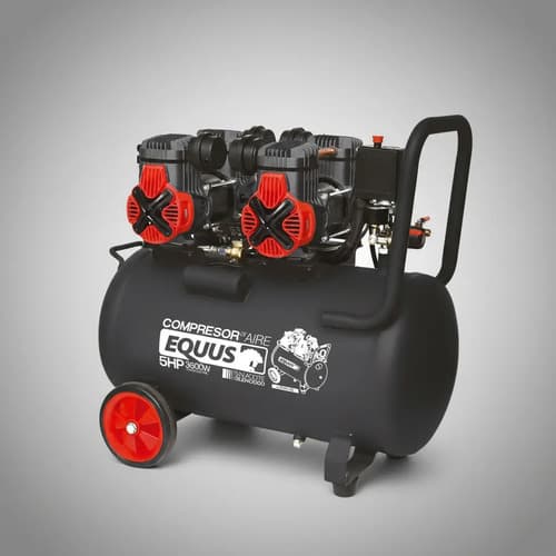 Compresor Sin Aceite Silencioso 5 Hp 100l Equus Rojo 50hz - Rojo - 50hz