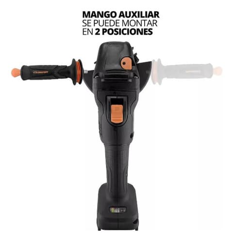 Amoladora Angular Inalambrica Lusqtoff Black Series 2 Bateri - Negro - 18 V
