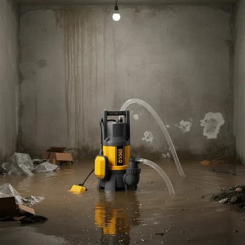 Bomba Sumergible Plastico 1000w Pozo Negro Ingco Spd10001