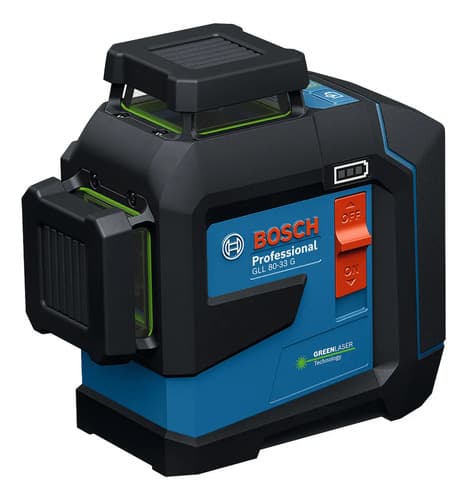 Funda Y Batería Bosch Gll 80-33 G Li + Lr7 Laser Level + 360° Para Láser Verde
