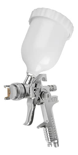 Pistola P/pintar Gravedad Hvlp, Boquilla 1.4mm, Truper 12128 Color Blanco Plateado