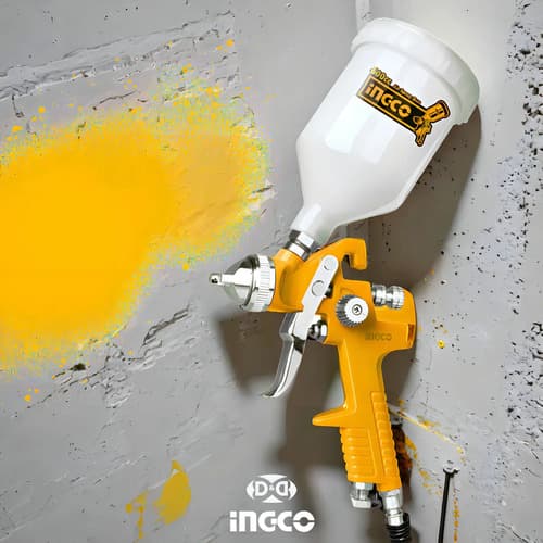 Pistola Pintar 1,4mm Auto Tunig Ingco Asg1061 600cc Color Anaranjado
